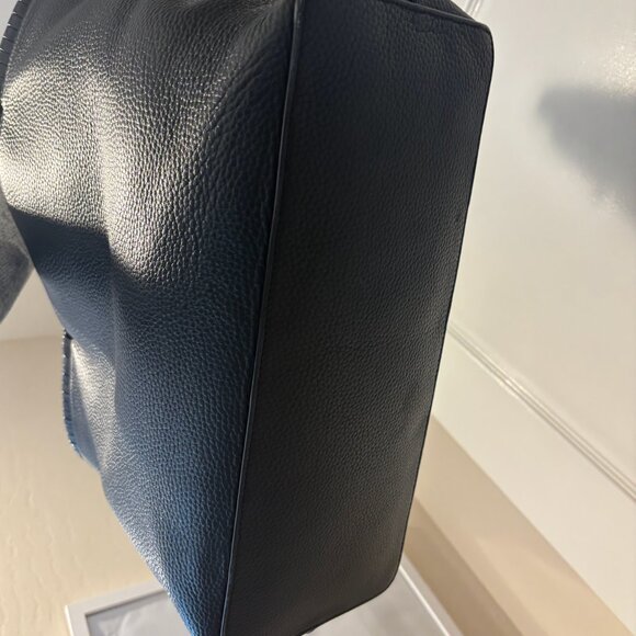 Tory Burch Large Taylor Black Pebbled Leather Tote Shoulder Bag - Picture 4 of 4